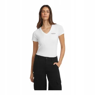 GUESS KOSZULKA DAMSKA T-SHIRT GJ SS VN SLIM MINI BIAŁA r.M - Koszulki i topy damskie - miniaturka - grafika 1