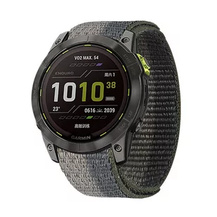 Opaska Pasek Bransoleta Nylon Loop Garmin Fenix 3/5X/3Hr/5X Plus/6X/6X Pro/7X Szaro Zielona - Akcesoria do smartwatchy - miniaturka - grafika 1