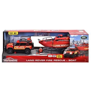 Majorette, pojazd GS Land Rover z łodzią, 33,5cm - Samochody i pojazdy dla dzieci - miniaturka - grafika 1