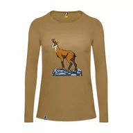 Odzież trekkingowa damska - Koszulka trekkingowa z długim rękawem damska Alpinus Varena brązowa - miniaturka - grafika 1