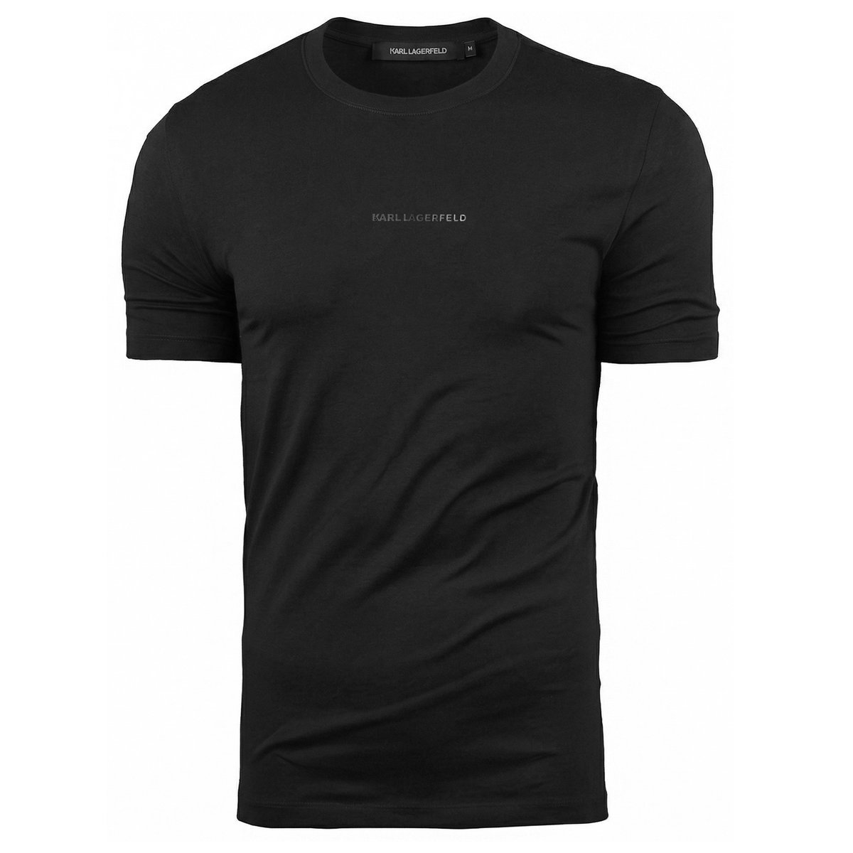 Karl Lagerfeld t-shirt męski czarny koszulka klasyczna 755051 2XL