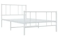 Łóżka - Loftowe metalowe łózko białe 100x200 cm Bilbao - miniaturka - grafika 1