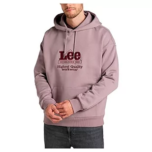 Lee Męska bluza robocza z kapturem, fioletowa burza, rozmiar M, Purple Storm, M - Bluzy męskie - miniaturka - grafika 1