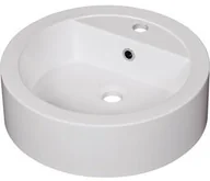 Umywalki - Umywalka dolomitowa okrągła LENA-460 biała - miniaturka - grafika 1