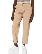 Paski - Tommy Hilfiger Damski pasek z mieszanką Co Tapered Chino Pant Business Casual, BEŻOWY, 66 PL - miniaturka - grafika 1