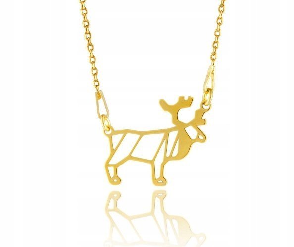 Naszyjnik ORIGAMI RENIFER CELEBRYTKA srebro 925