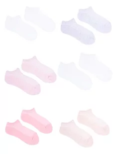 Skarpety stopki dziewczęce basic ażurowe 6PAK 17-19 - Skarpetki dla dzieci - miniaturka - grafika 1