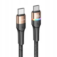 Kable USB - P4Y Kabel USB-C na USB-C US-SJ537 100W 480 Mbps 1.2m złoty - miniaturka - grafika 1