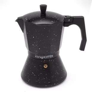 KonigHOFFER KAWIARKA DO ESPRESSO 450 ML BLACK GRANITE MARBLE TWORZYWO SZTUCZNE 5907558791587 - Zaparzacze i kawiarki - miniaturka - grafika 1