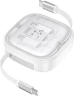 Kable USB - HOCO kabel All-in-one zwijany w zestawie z wymiennymi końcówkami PD 3A 60W U140 0,95 m biały - miniaturka - grafika 1