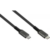 Kable USB - GoodConnections Kabel połączeniowy USB-C 2.0 (ST-ST) 0,5 m kurtka tekstylna 240W antracyt - miniaturka - grafika 1
