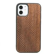 Etui i futerały do telefonów - Bewood Drewniane etui iPhone 12 Mini FALE MERBAU - miniaturka - grafika 1