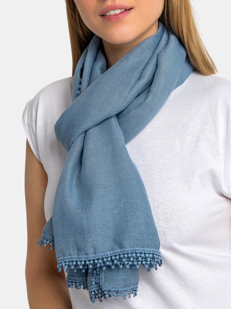 Lekki szalik niebieski