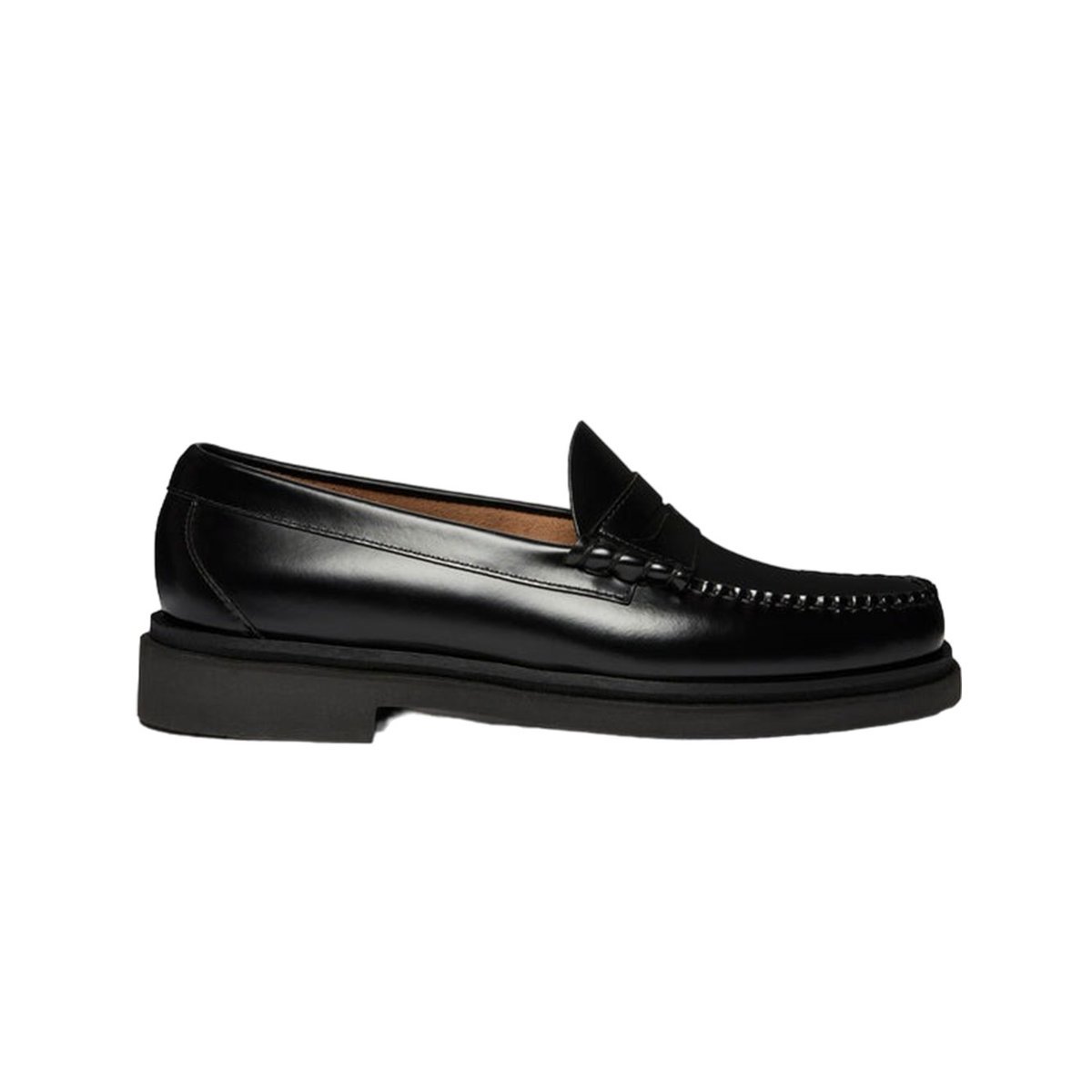 Mocassini G.h. Bass Weejuns Step Larson Penny Loafers Black Leather