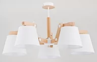 Lampy sufitowe - Alfa Lampa wisząca zwis Joga White 5x60W E27 biała 23975 - miniaturka - grafika 1