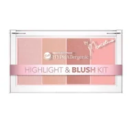 Rozświetlacze do twarzy i ciała - BELL Bell Hypoallergenic Highlight & Blush Kit Zestaw rozświetlaczy i różu 20g 837442 - miniaturka - grafika 1