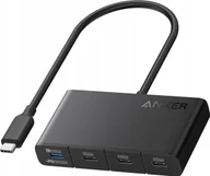 Huby USB - HUB USB Anker Hub 4w1 10Gbps USB-C Czarny - miniaturka - grafika 1