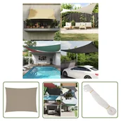 Parasole ogrodowe - The Living Store Prostokątny żagiel ogrodowy - tkanina Oxford - 5x7 m - taupe - Żagiel Ogrodowy - miniaturka - grafika 1