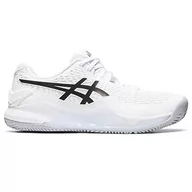 Sneakersy męskie - ASICS Gel-Resolution 9 Clay męskie sneakersy, biały/czarny, 44.5 eu - miniaturka - grafika 1