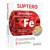 Witaminy i minerały - Suptero Liposomalne Żelazo Fe z Witaminą C, 30 kapsułek - miniaturka - grafika 1