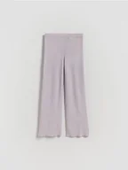 Spodnie i spodenki dla dziewczynek - Reserved - Dzianinowe spodnie z wiskozą - lawendowy - miniaturka - grafika 1