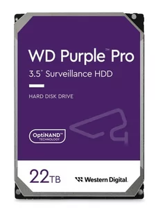 HDD SATA 22TB 6GB/S 512MB/PURPLE WD221PURP WDC - Dyski HDD - miniaturka - grafika 1