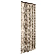 Zasłony - vidaXL Zasłona przeciwsłoneczna beżowo-brązowa 56x200 cm szenilowa - miniaturka - grafika 1