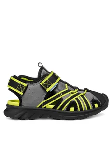 Geox Sandały J Airadyum Bo J55F1A 1454 C0666 M Szary - Buty dla chłopców - miniaturka - grafika 1