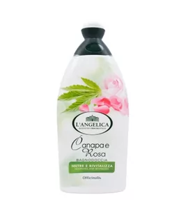 L' Angelica Canapa e Rosa - żel pod prysznic róża i konopia (450 ml) - Peelingi do ciała - miniaturka - grafika 1