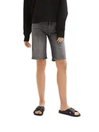 Spodenki damskie - TOM TAILOR Damskie szorty bermudy, 10210 – Grey Denim, 36 - miniaturka - grafika 1