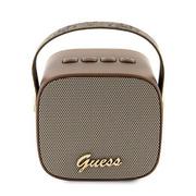 Głośniki przenośne - Głośnik mobilny GUESS Speaker Mini 4G Leather Script Logo Brązowy | Bezpłatny transport - miniaturka - grafika 1