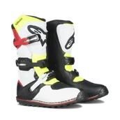 Buty motocyklowe - Buty Offroad Alpinestars Tech T Złamany Biały/Czerwony/Fluorescencyjny Żółty/Czarny42 - miniaturka - grafika 1