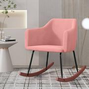 Fotele - Lumarko Fotel bujany, różowy, tapicerowany aksamitem - miniaturka - grafika 1