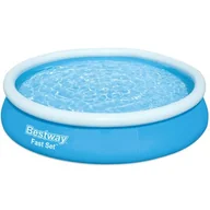 Baseny ogrodowe - Bestway Okrągły, nadmuchiwany basen 366 x 76 cm, Fast Set 57273 - miniaturka - grafika 1