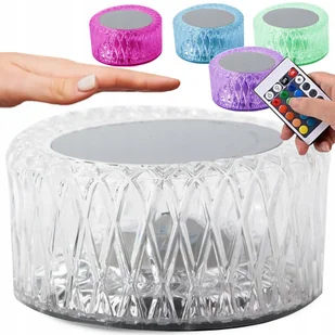 Lampka Kryształ Nocna Stołowa Led Rgb Usb Pilot - Lampy stojące - miniaturka - grafika 1