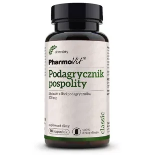 Pharmovit Podagrycznik pospolity ekstrakt (450 mg) suplement diety 90 kaps. - Układ pokarmowy - miniaturka - grafika 1