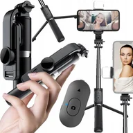 Selfie stick - Selfie Stick Do Telefonu Kijek Statyw Do Selfie Bluetooth Z Pilotem Lampa - miniaturka - grafika 1