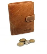 Portfele - Portfel Męski Skórzany CA H Miękka Skóra Licowa Duży Pionowy Z Zapięciem CA5602 - miniaturka - grafika 1