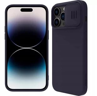 Nillkin Etui z ochroną aparatu CamShield Silky do iPhone 14 Pro ciemnofioletowe - Etui i futerały do telefonów - miniaturka - grafika 1