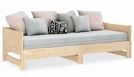 Łóżka - Łóżko rozsuwane z naturalnego drewna 2x(80x200) cm - Eluwin 3X - miniaturka - grafika 1