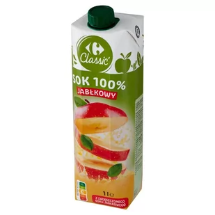 Carrefour Classic Sok 100% jabłkowy 1 l - Soki i napoje niegazowane - miniaturka - grafika 1