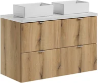 Meble łazienkowe - Zestaw meblowy 100cm z blatem i 2 umywalkami nablatowymi Gaja - miniaturka - grafika 1
