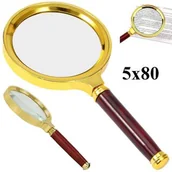 Lunety i akcesoria - Profesjonalna Duża Lupa RETRO - 5x80 (powiększenie do 5x!!). - miniaturka - grafika 1