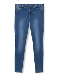 Spodnie damskie - VERO MODA Damskie spodnie jeansowe, niebieski (medium blue denim), 34-S-L - grafika 1