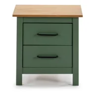 Szafki nocne - Zielona drewniana szafka nocna Marckeric Miranda - miniaturka - grafika 1