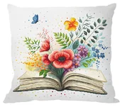 Pasmanteria - Haft krzyżykowy - Zestaw do haftu - Poduszka - Kwiatowa książka - miniaturka - grafika 1