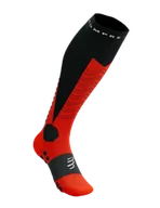 Skarpetki sportowe męskie - COMPRESSPORT skarpety kompresyjne narciarskie SKI MOUNTAINEERING FULL SOCKS black/red - miniaturka - grafika 1