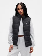 Kamizelki damskie - GAP Kamizelka pikowana w kolorze czarnym - miniaturka - grafika 1