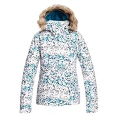 Kurtki damskie - Kurtka damska Roxy Jet Ski narciarska snowboardowa biało zielona -L - miniaturka - grafika 1