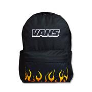 Plecaki - Plecak szkolny dziecięcy Vans New Skool Flames True Black - VN0006289RJ1 - miniaturka - grafika 1